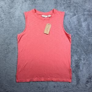 Christian Siriano Modal Cotton Tank Shirt Womens M NWT Relaxed Salmon Sleeveless
